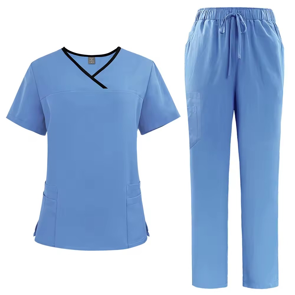 Women's Cross-V Neck Scrubs | Adjustable-Waist Design | Custom Medical Wear