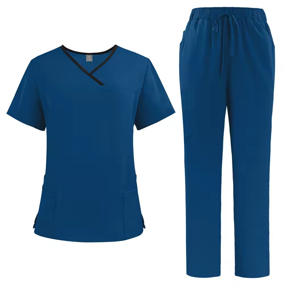 Womens Cross-V Neck Scrubs | Adjustable-Waist Design | Custom Medical Wear