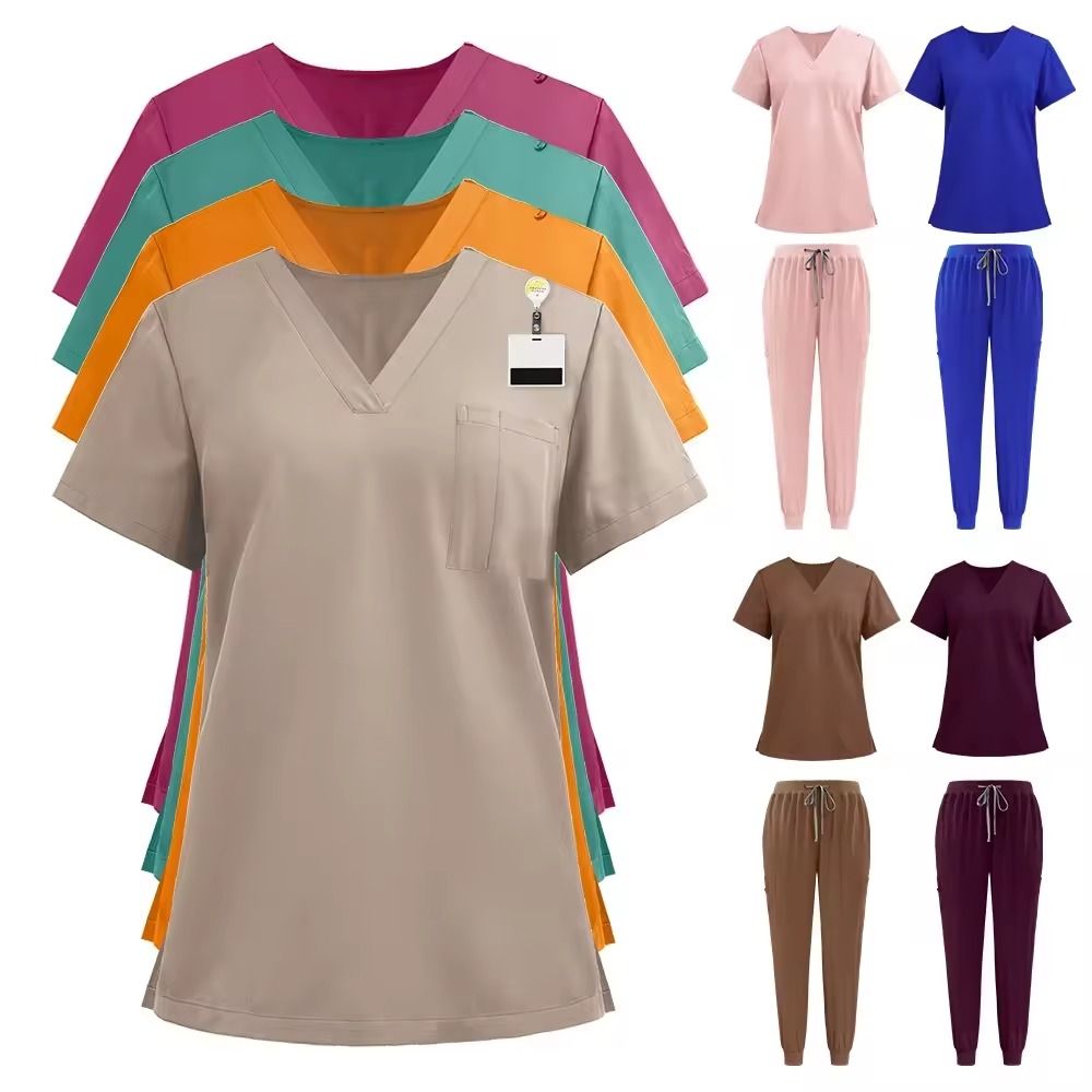V-Neck Scrub Sets in Multiple Colors | 3-Piece Medical Uniforms